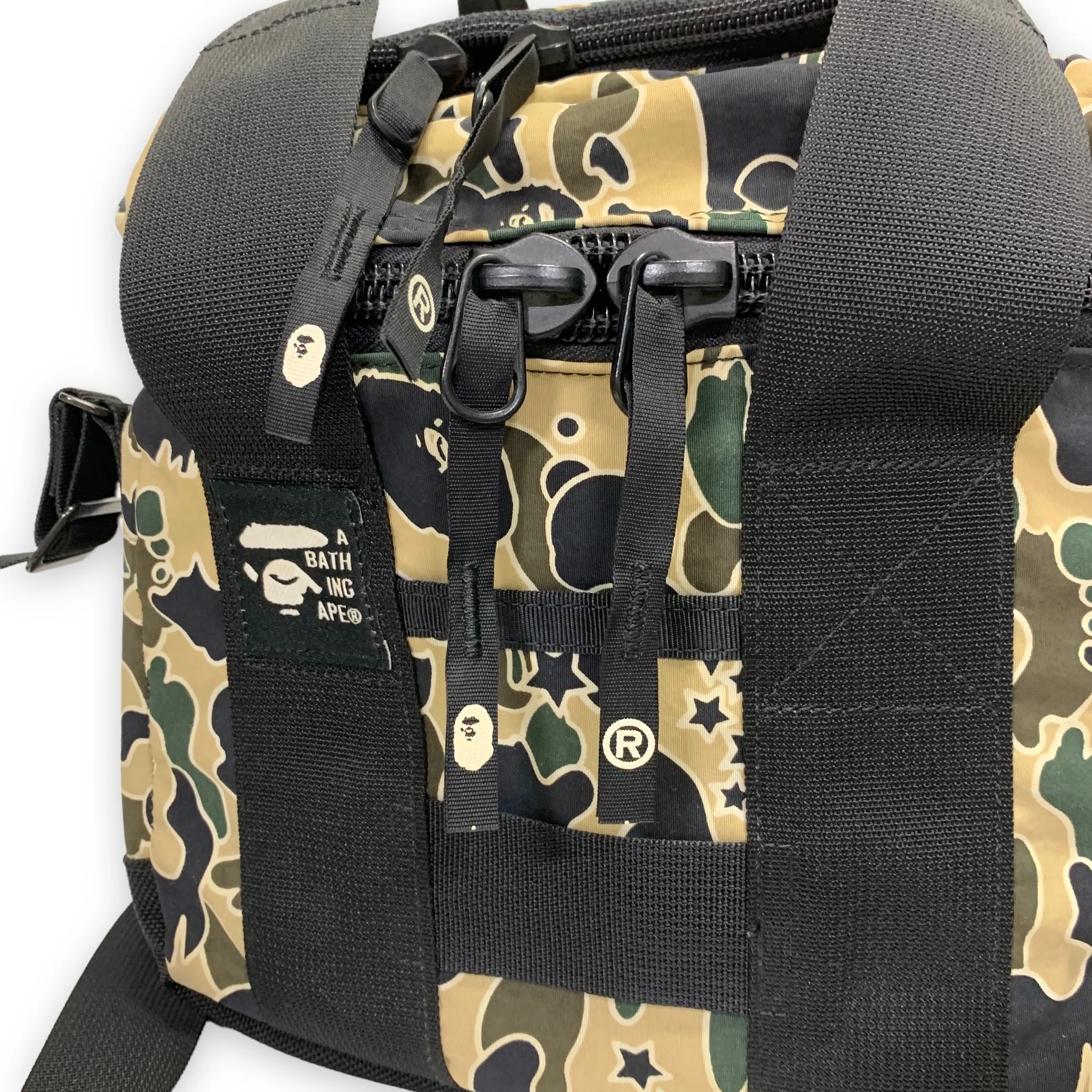 A Bathing Ape Bape Vintage Psyche Camo Shoulder Bag Yellow