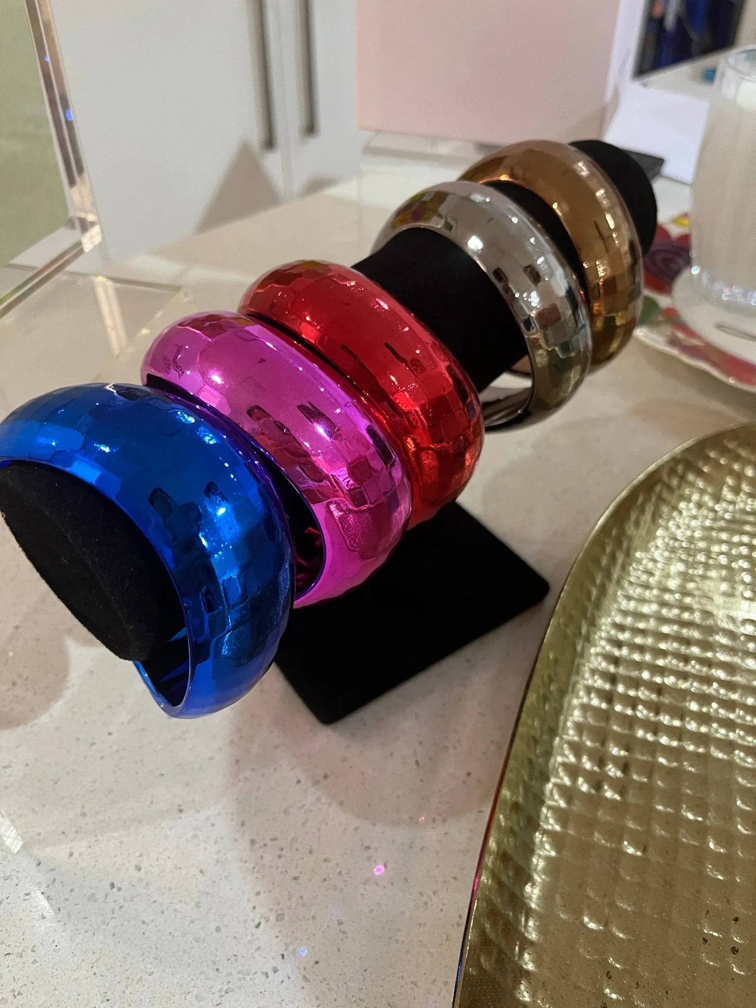Acrylic Bangles Metallic Bangle