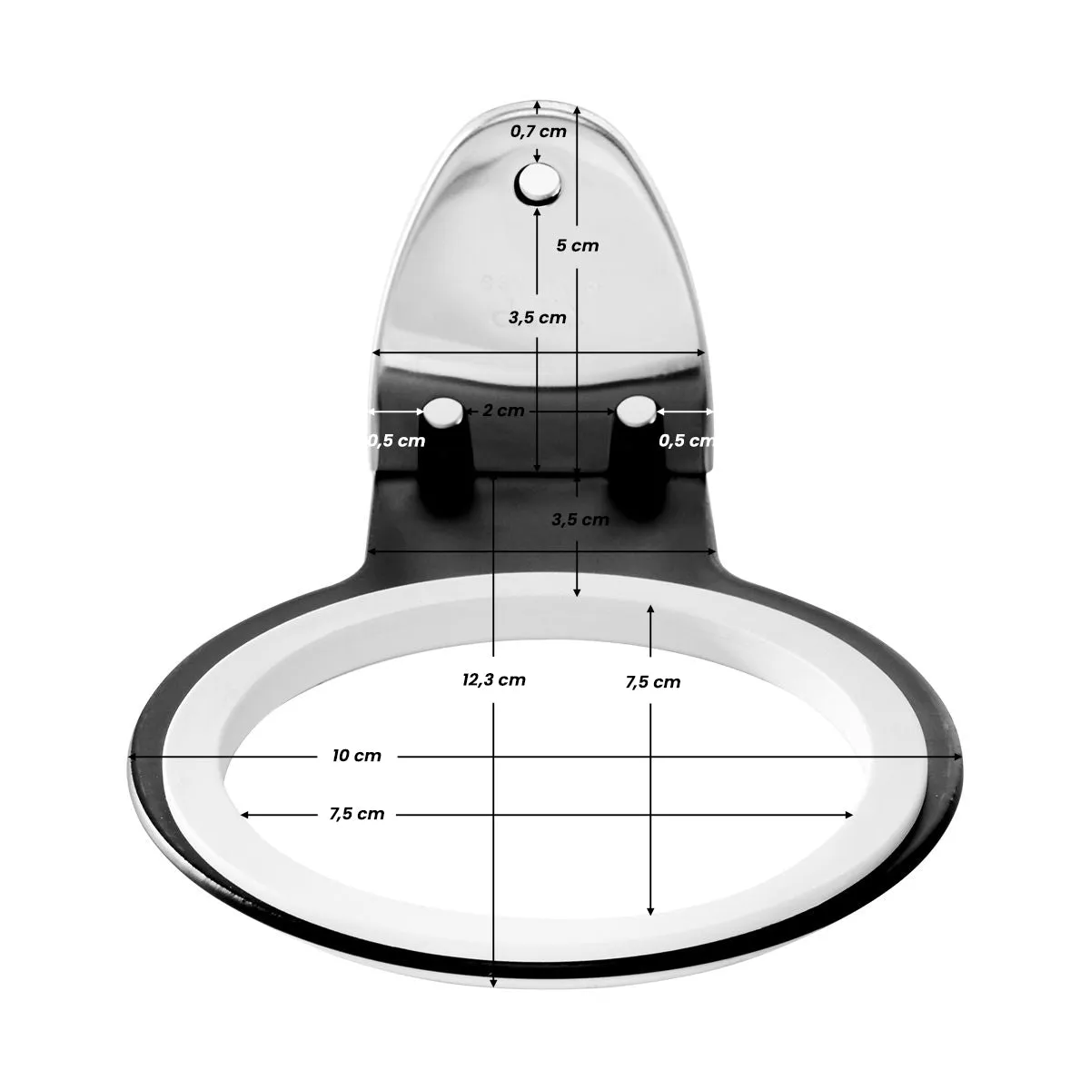 ACTIVESHOP Wall holder for hair dryer Q96 black