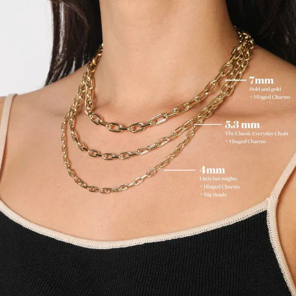 ADINA REYTER 20" 4MM ITALIAN CHAIN LINK NECKLACE