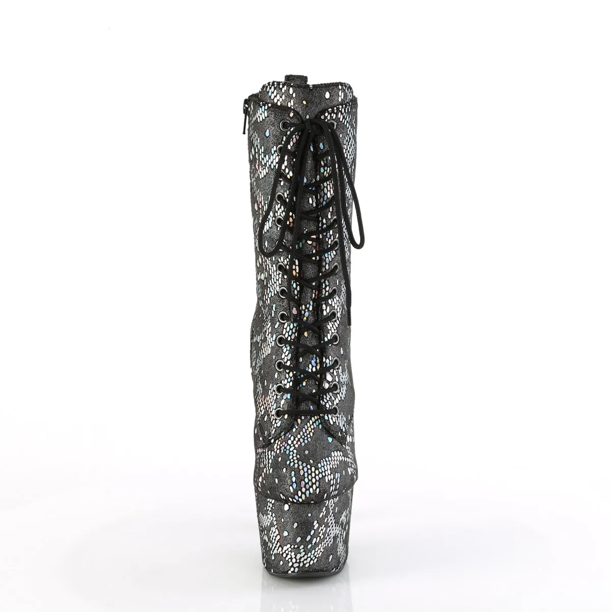 ADORE-1040SPF  Silver Metallic Holo Snake Print Fabric