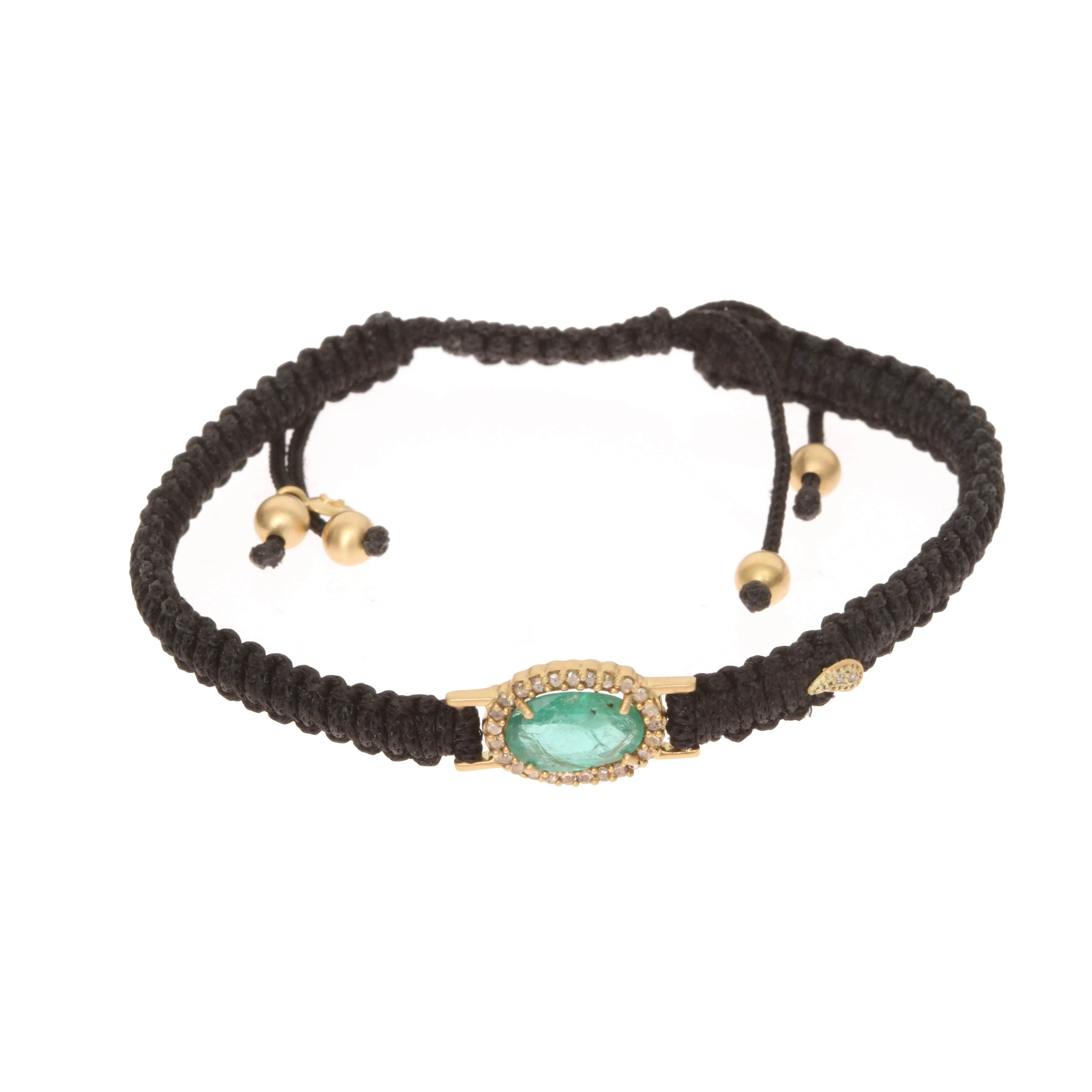 Affinity Emerald Macrame Bracelet