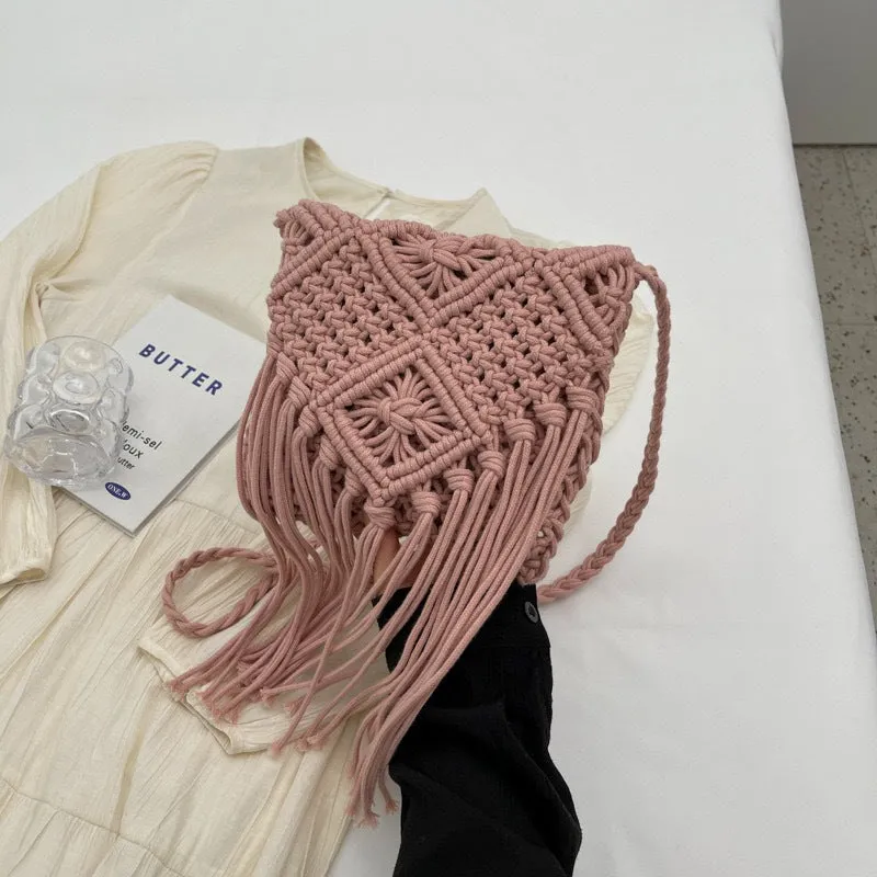 Affordable Approx. Shoulder with | – Square Long 18cm Boho Strap x &amp; Woven Tote Smooth transaction Worldwide shipping Bag Beach 50cm 17cm Strap