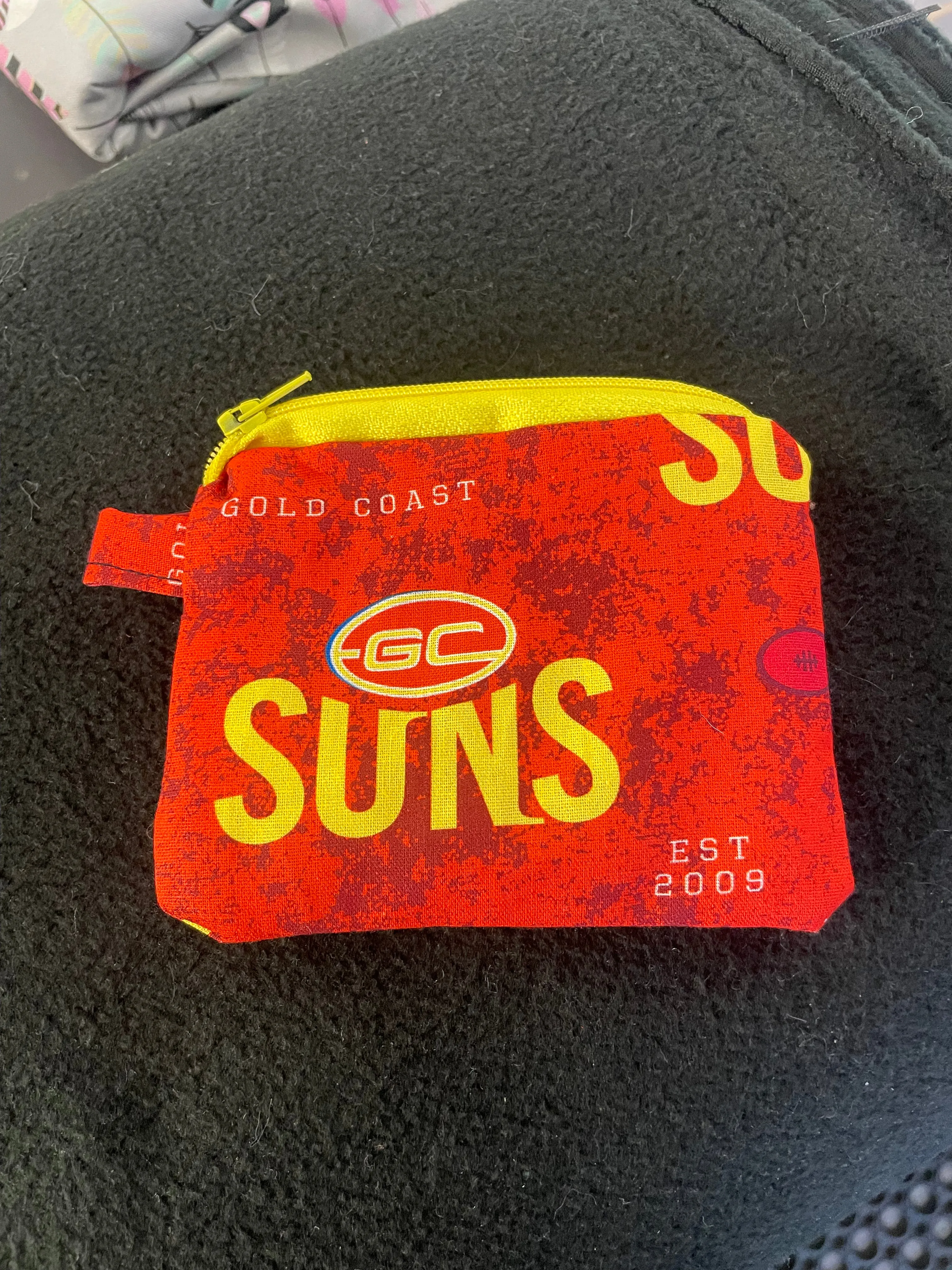 AFL inspired Go bags, poo bag holder, coin bag no
