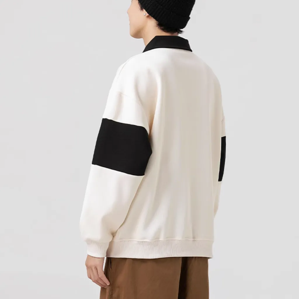 AG Dragon Battle Contrasting Polo Sweatshirt