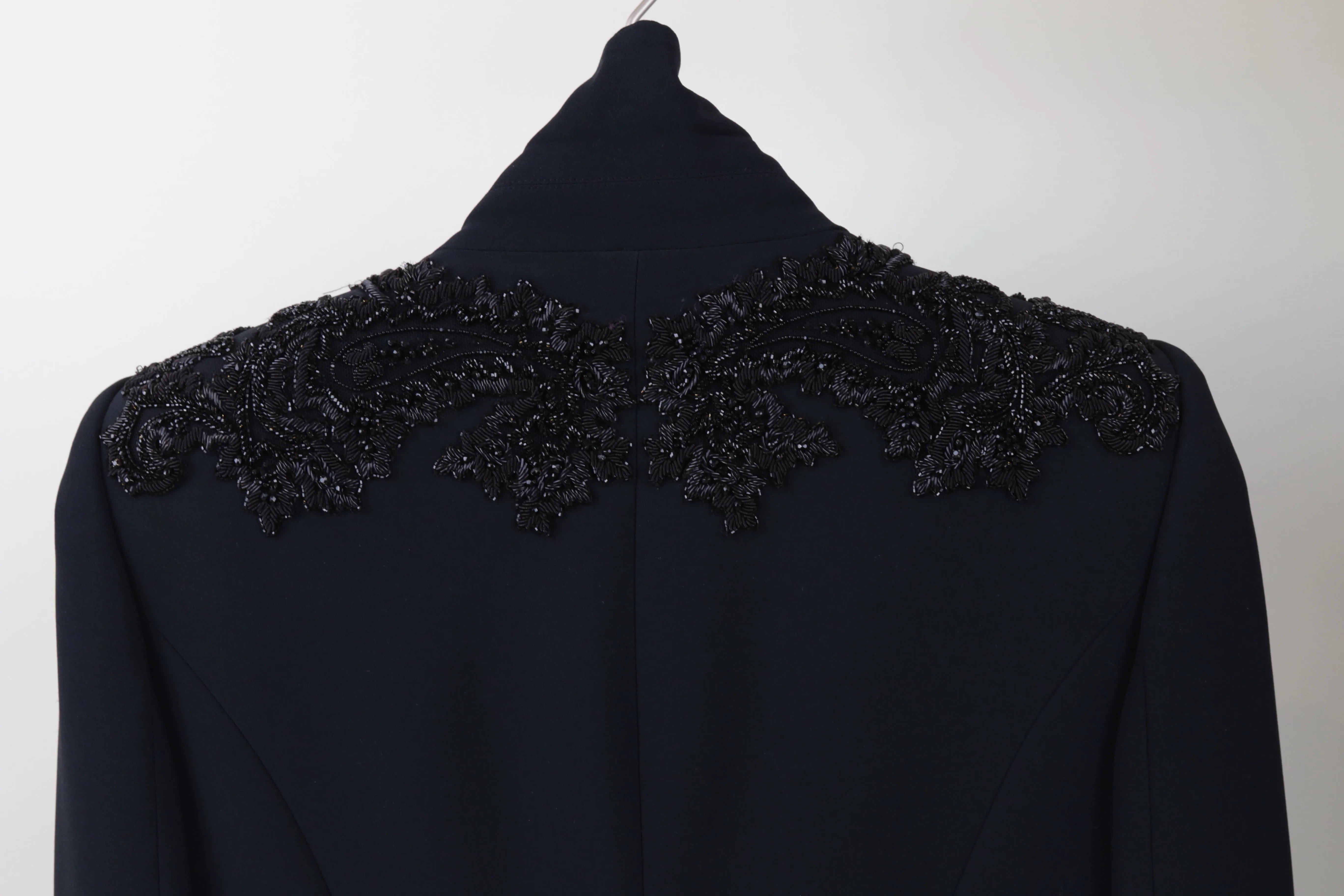 Alexander McQueen Beaded Single Breasted Black Blazer