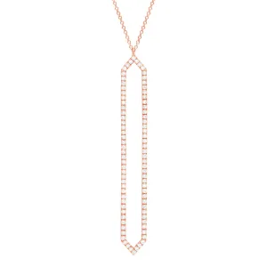 All Diamond Marquis Lariat | Rose Gold