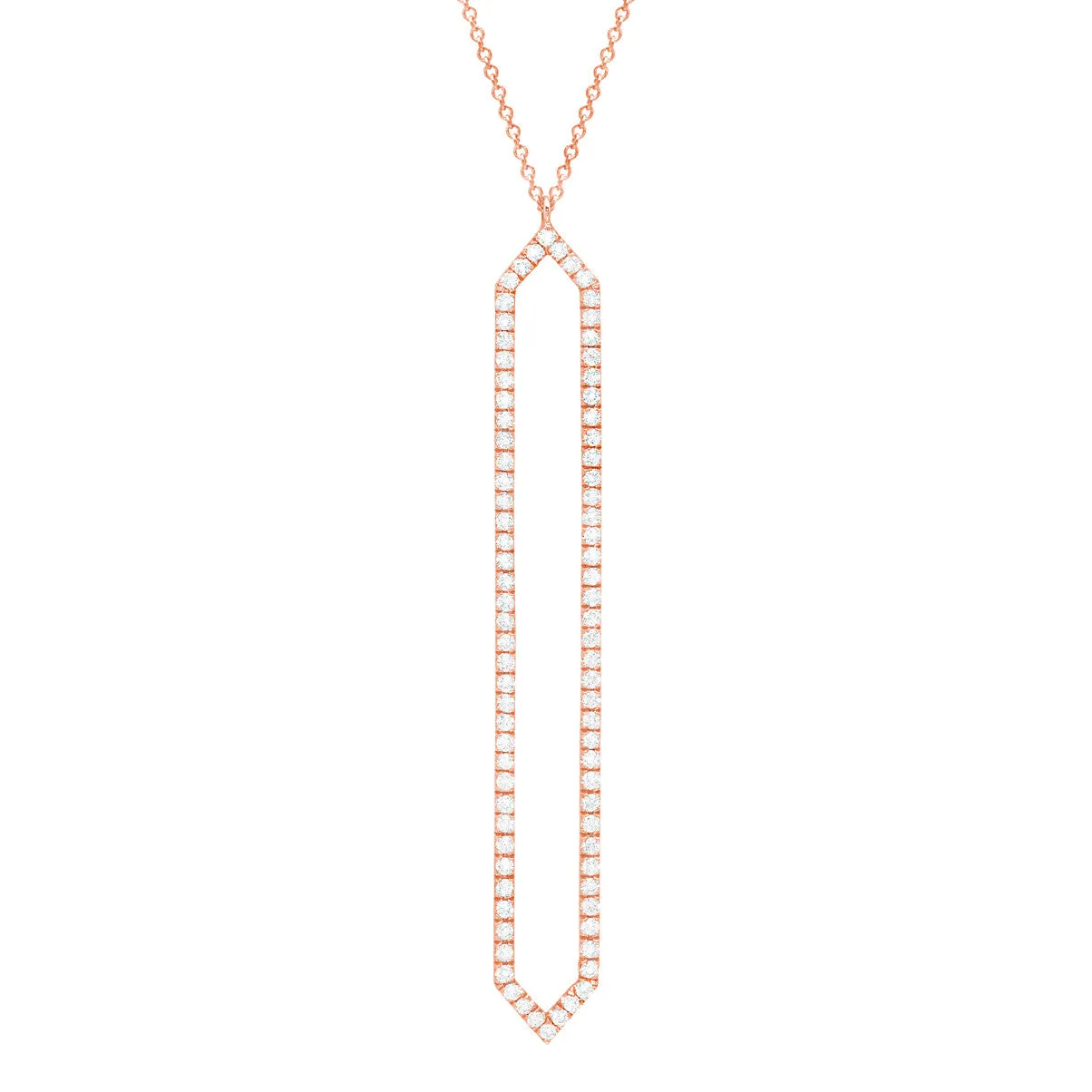 All Diamond Marquis Lariat | Rose Gold