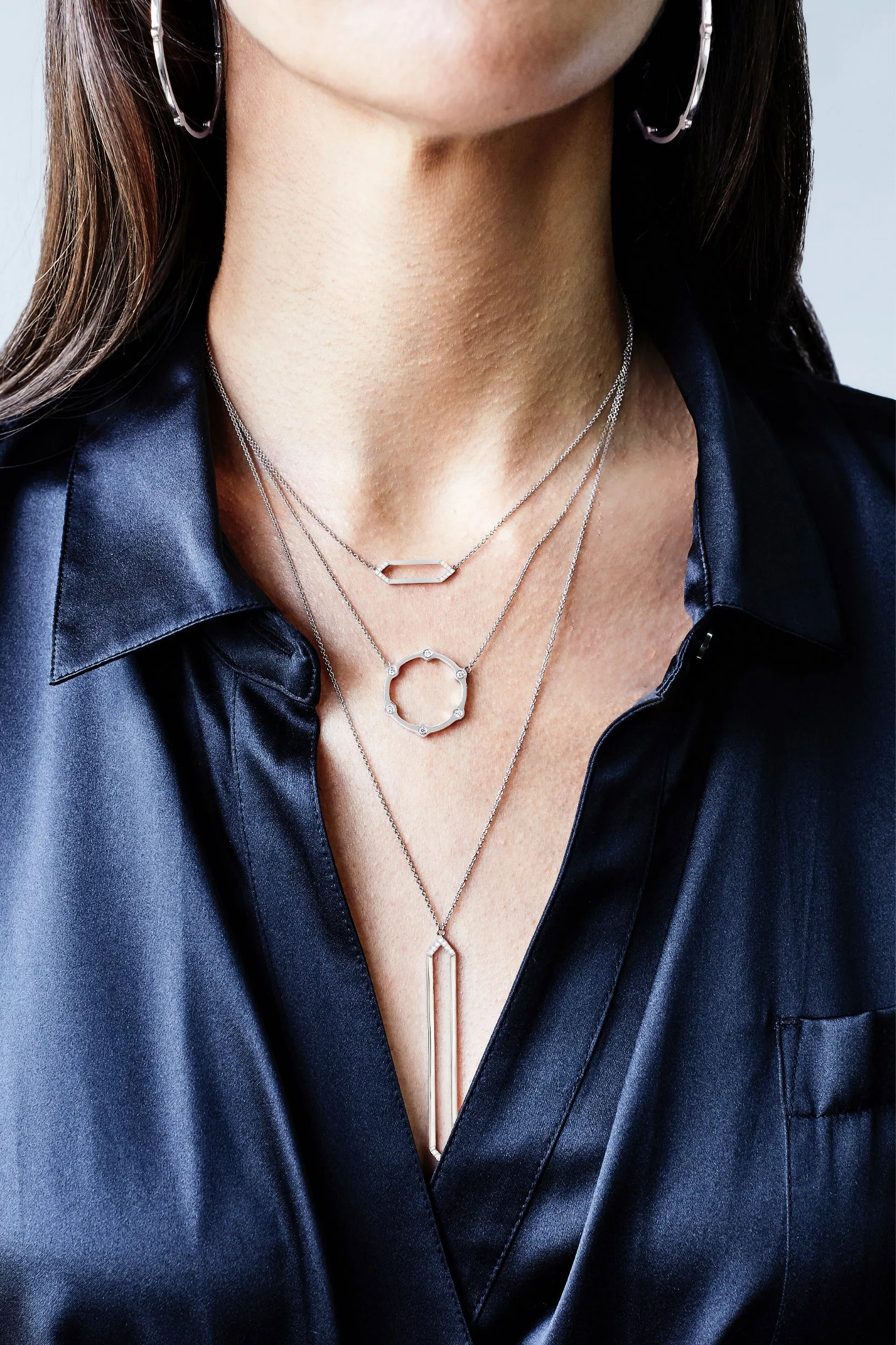 All Diamond Marquis Lariat | Rose Gold