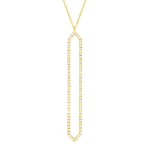 All Diamond Marquis Lariat | Yellow Gold
