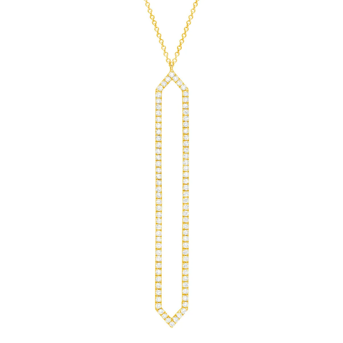 All Diamond Marquis Lariat | Yellow Gold