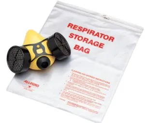 Allegro® Respirator Storage Bags, Half/Full Mask, Clear, 2000