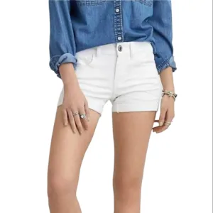 American Eagle Super Stretch Cuffed Midi Shorts in White Womens Size 00 R