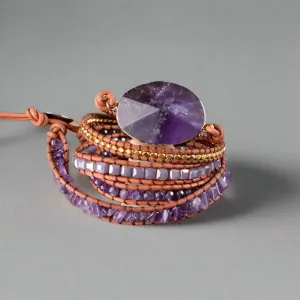 Amethyst & Crystals Bohemian Bracelet