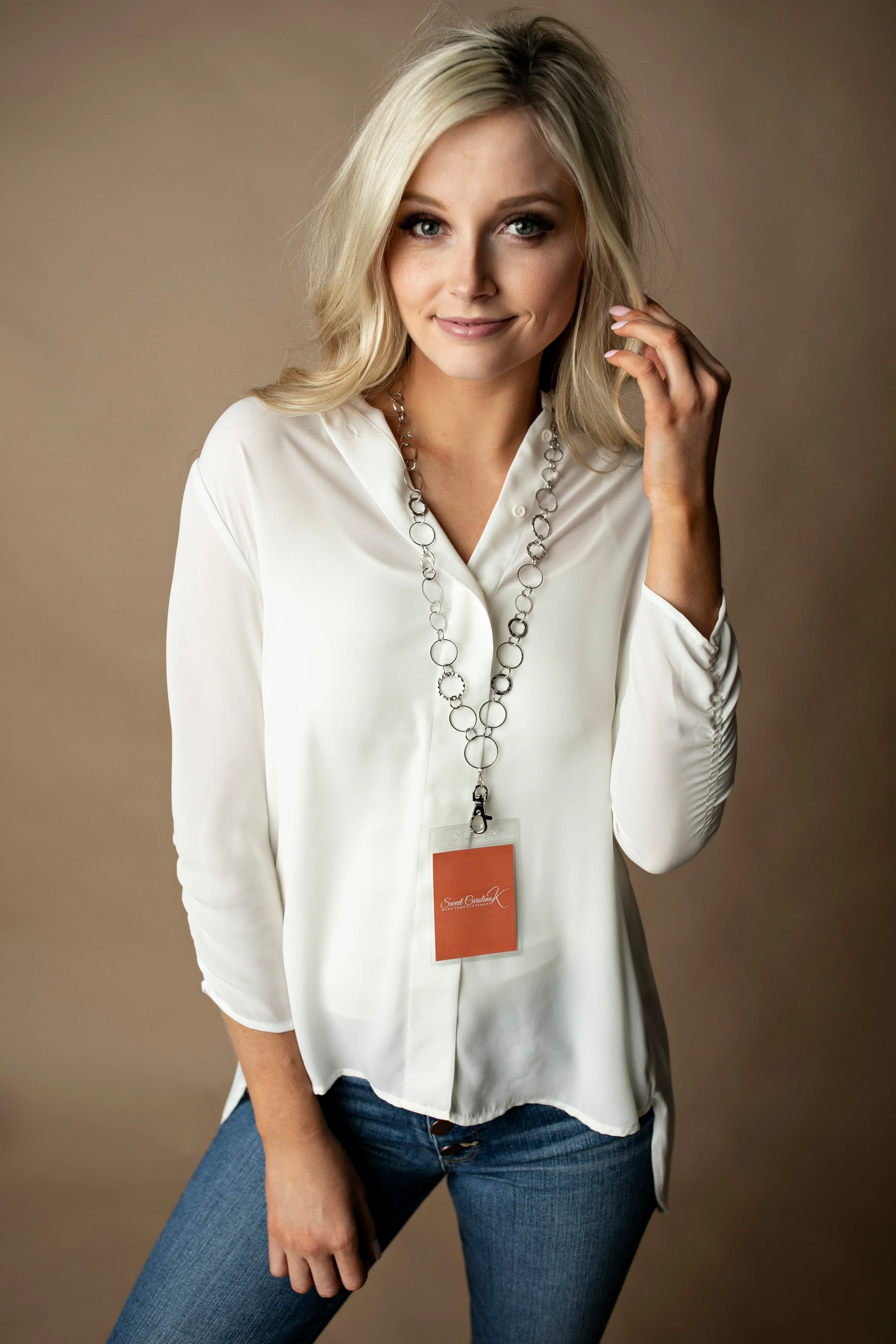 Anna Circle Link Lanyard Necklace