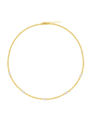 Anna Pearl Beaded Necklace