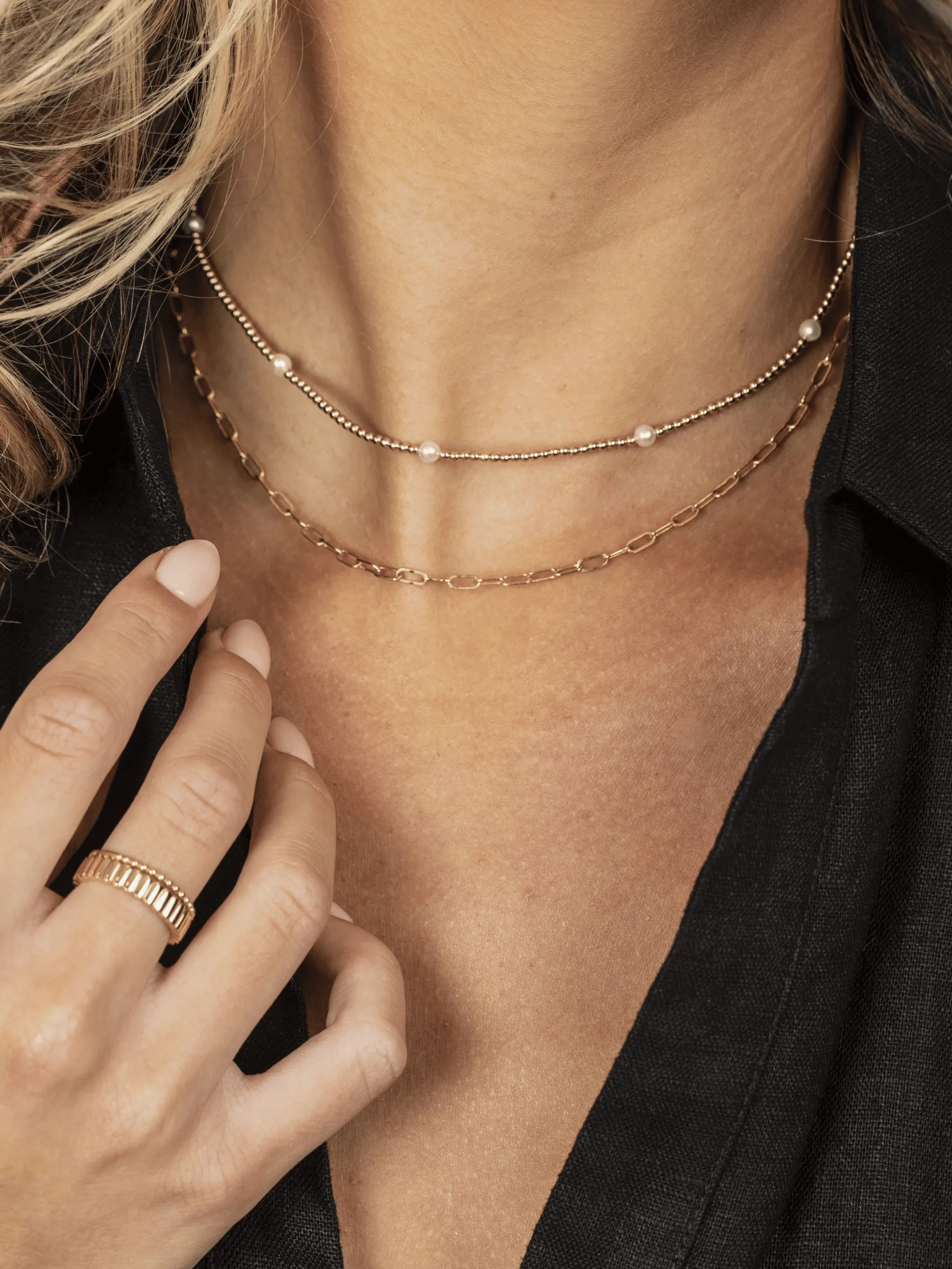 Anna Pearl Beaded Necklace