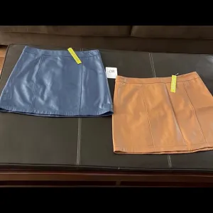 Antonio Melani Rachel Mini Lined100% Leather Skirt - 2 Color Choices