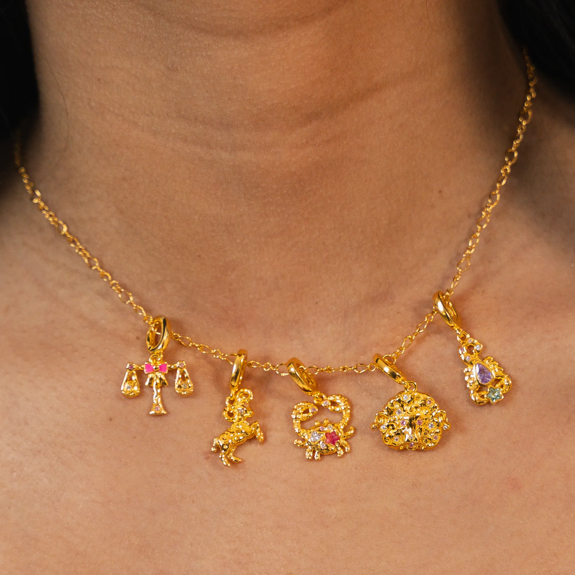 Aries Charm Gold