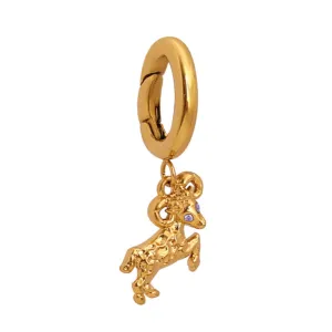 Aries Charm Gold