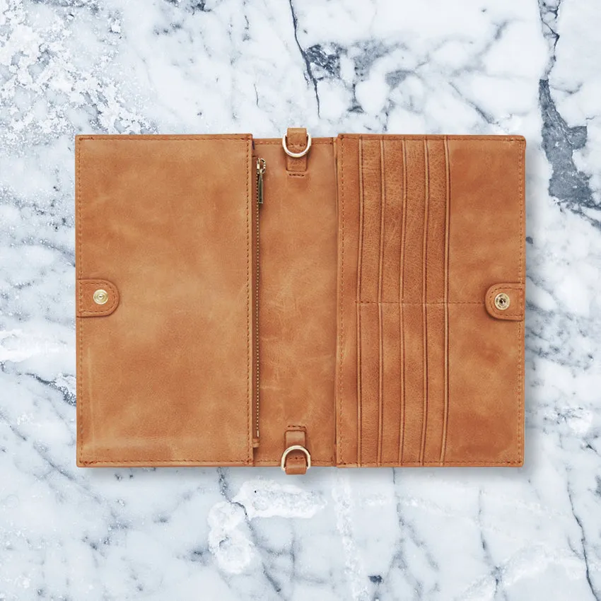 Arlington Milne Jasmine Wallet, Vintage Tan
