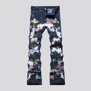 Artistic slim men's jeans
