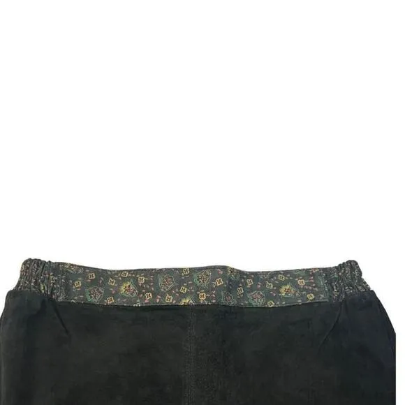 Atlantic Beach Leather Women's Black Long Pencil Western Boho Skirt Size M