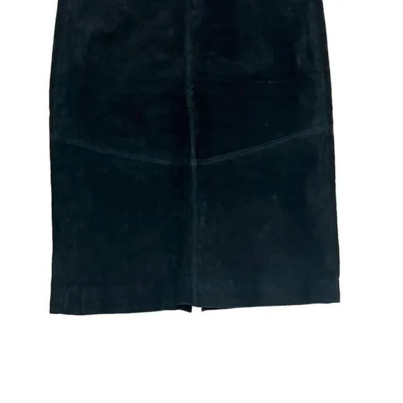 Atlantic Beach Leather Women's Black Long Pencil Western Boho Skirt Size M