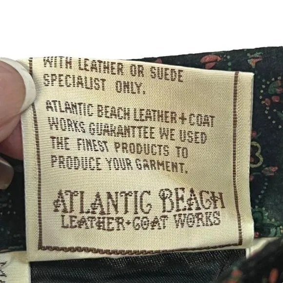 Atlantic Beach Leather Women's Black Long Pencil Western Boho Skirt Size M