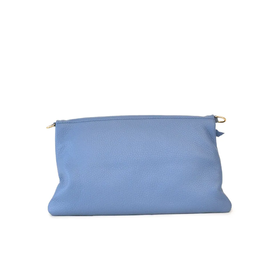 B1933 in Blue Dollaro Pebble Grain Calf