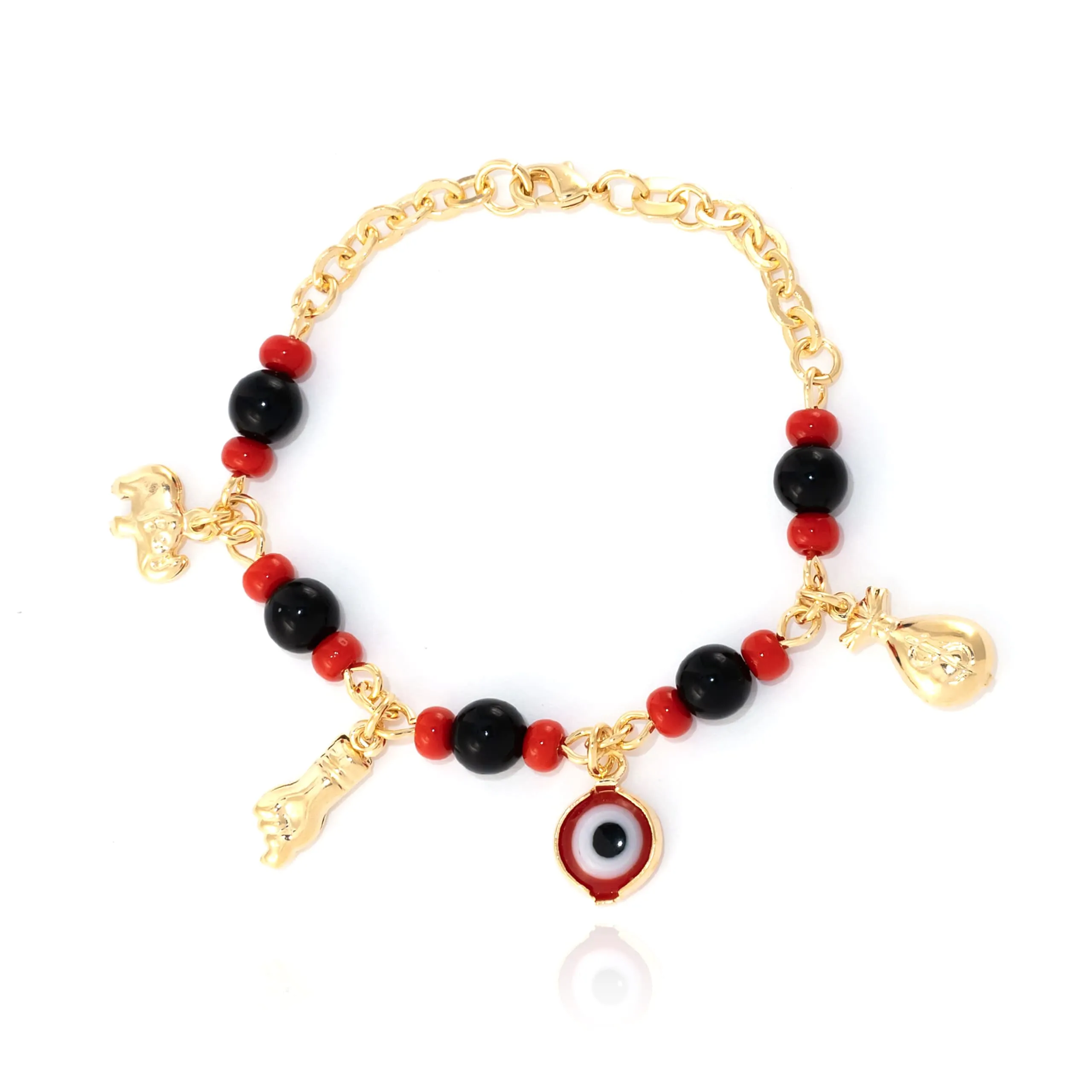 Baby Red and Black Lucky Charm Bracelet for Evil Eye Protection