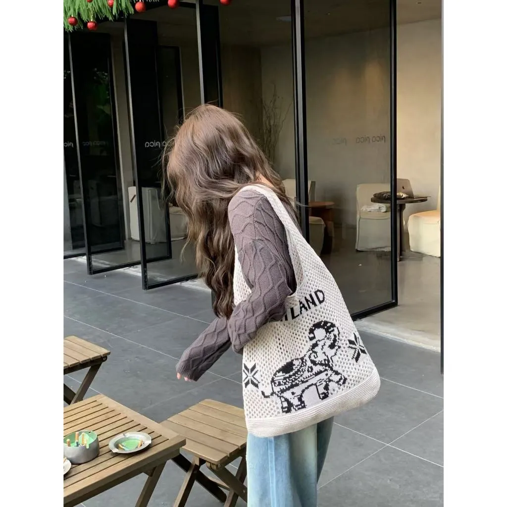 Bag Women Elephant Tote x – for 40cm Courteous 38cm Cotton Woven Handmade | Best-priced Strap Shoulder with Pattern 30cm Rope