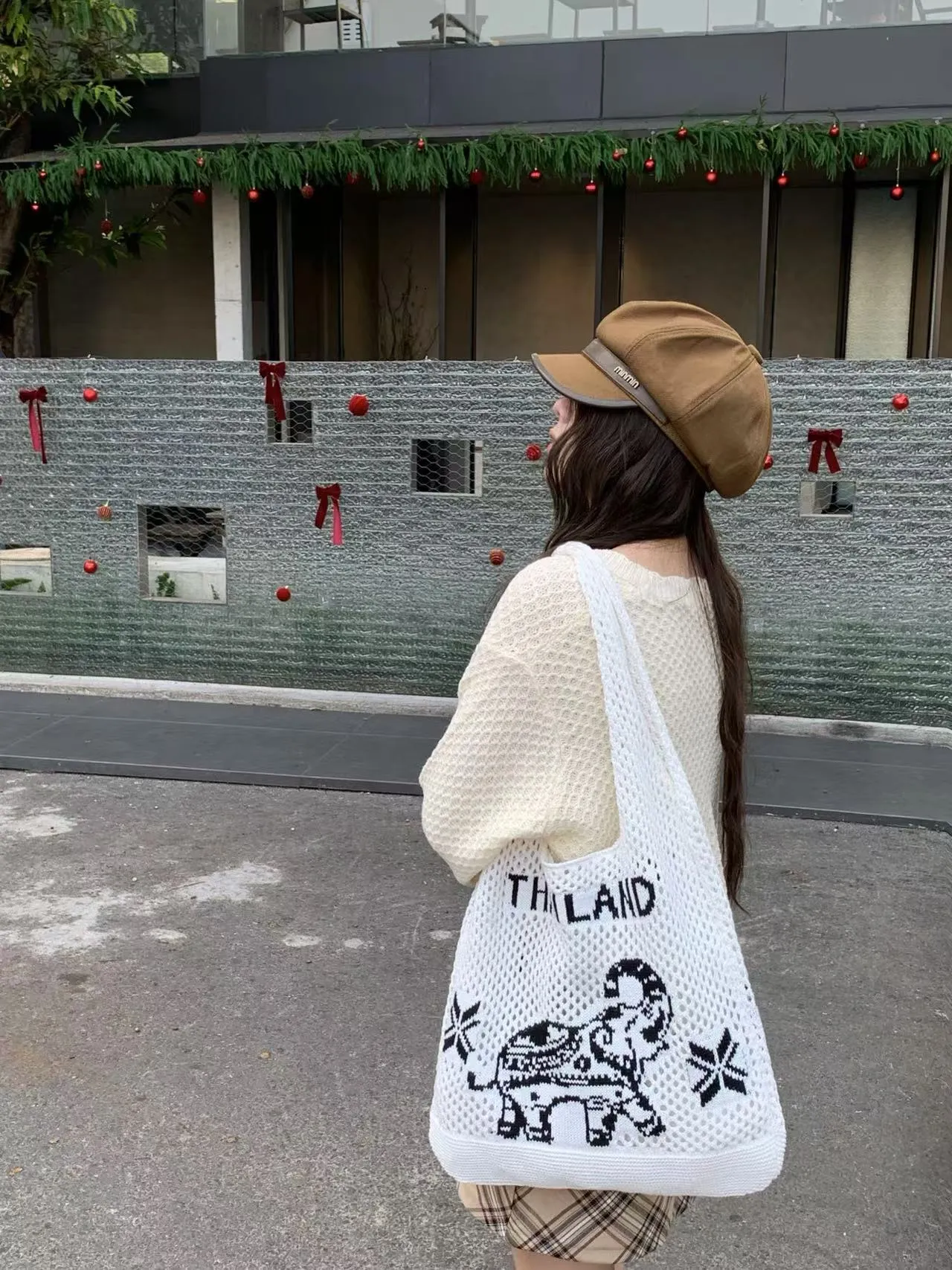 Bag Women Elephant Tote x – for 40cm Courteous 38cm Cotton Woven Handmade | Best-priced Strap Shoulder with Pattern 30cm Rope
