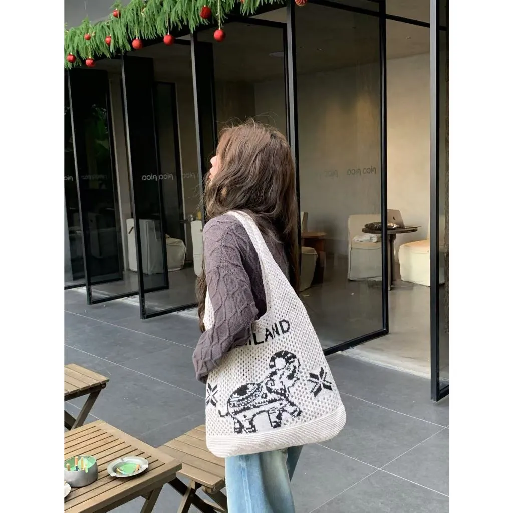 Bag Women Elephant Tote x – for 40cm Courteous 38cm Cotton Woven Handmade | Best-priced Strap Shoulder with Pattern 30cm Rope
