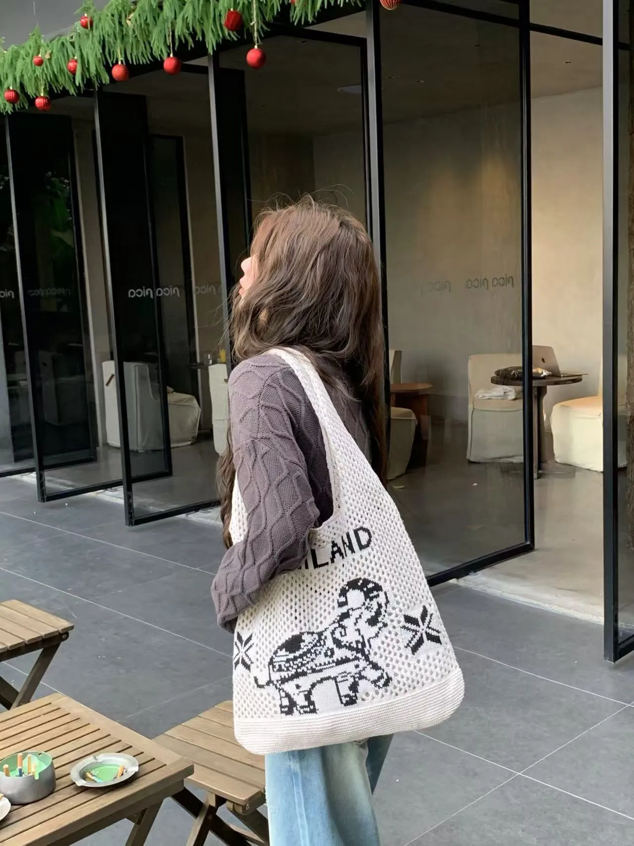 Bag Women Elephant Tote x – for 40cm Courteous 38cm Cotton Woven Handmade | Best-priced Strap Shoulder with Pattern 30cm Rope