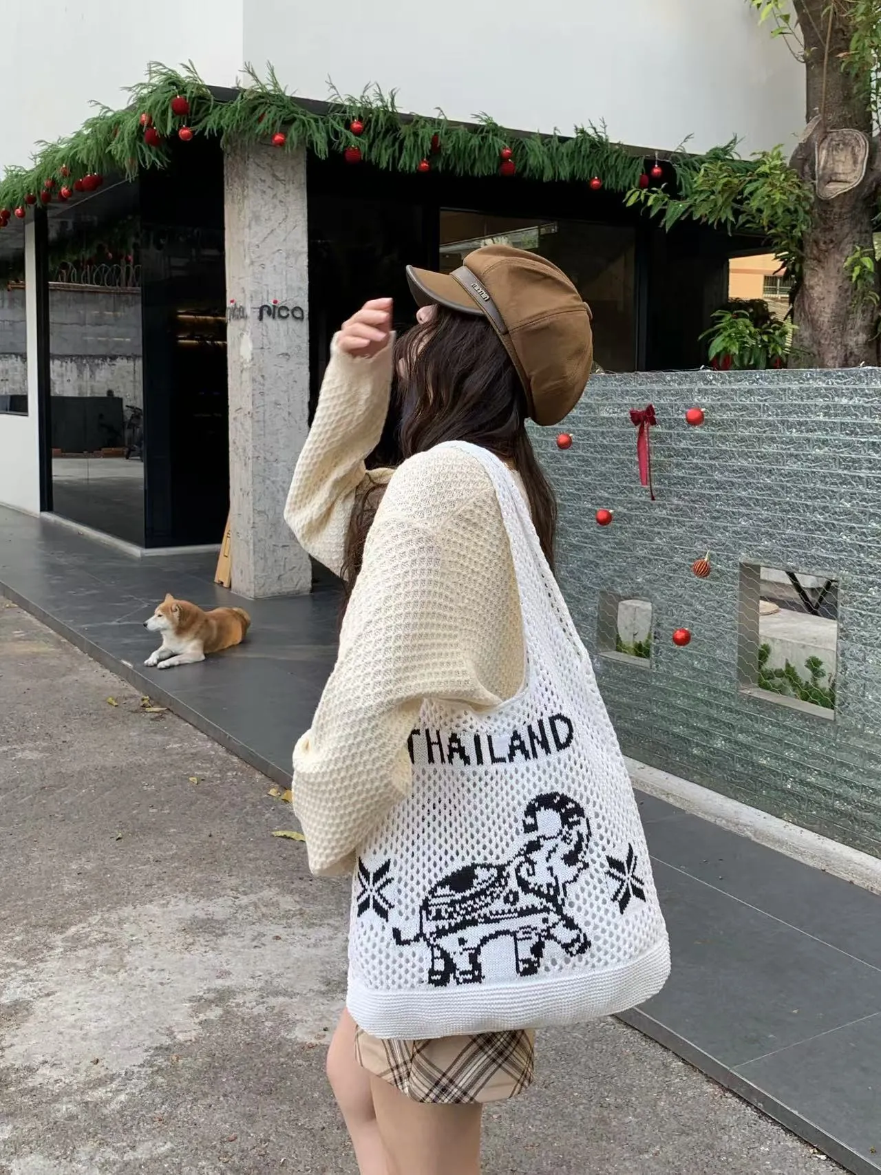 Bag Women Elephant Tote x – for 40cm Courteous 38cm Cotton Woven Handmade | Best-priced Strap Shoulder with Pattern 30cm Rope