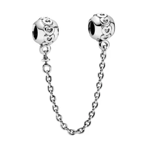 Band of Hearts Safety Chain Charm