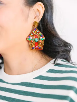 Beaded Multicolor Gingerbread Earring