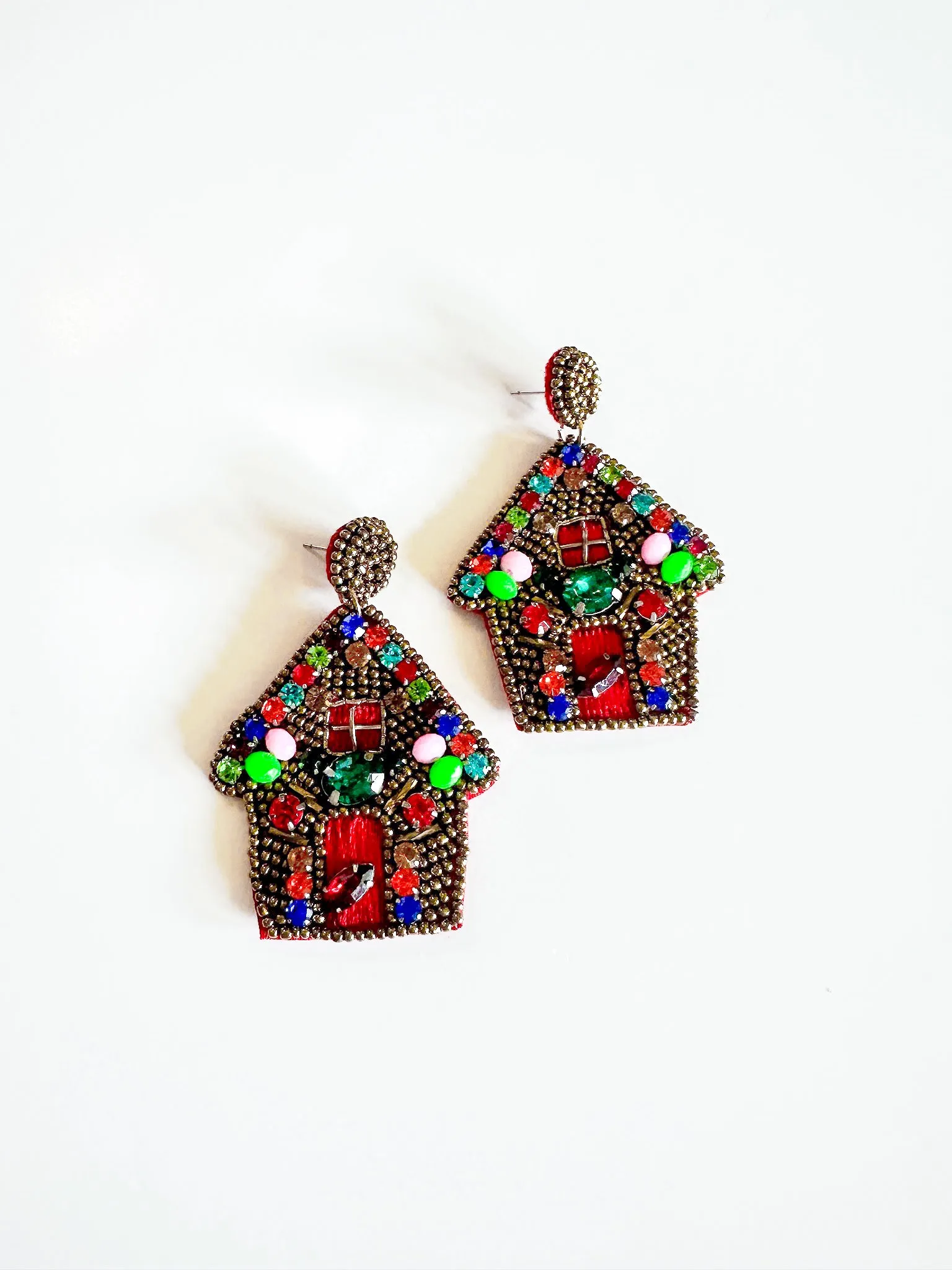 Beaded Multicolor Gingerbread Earring