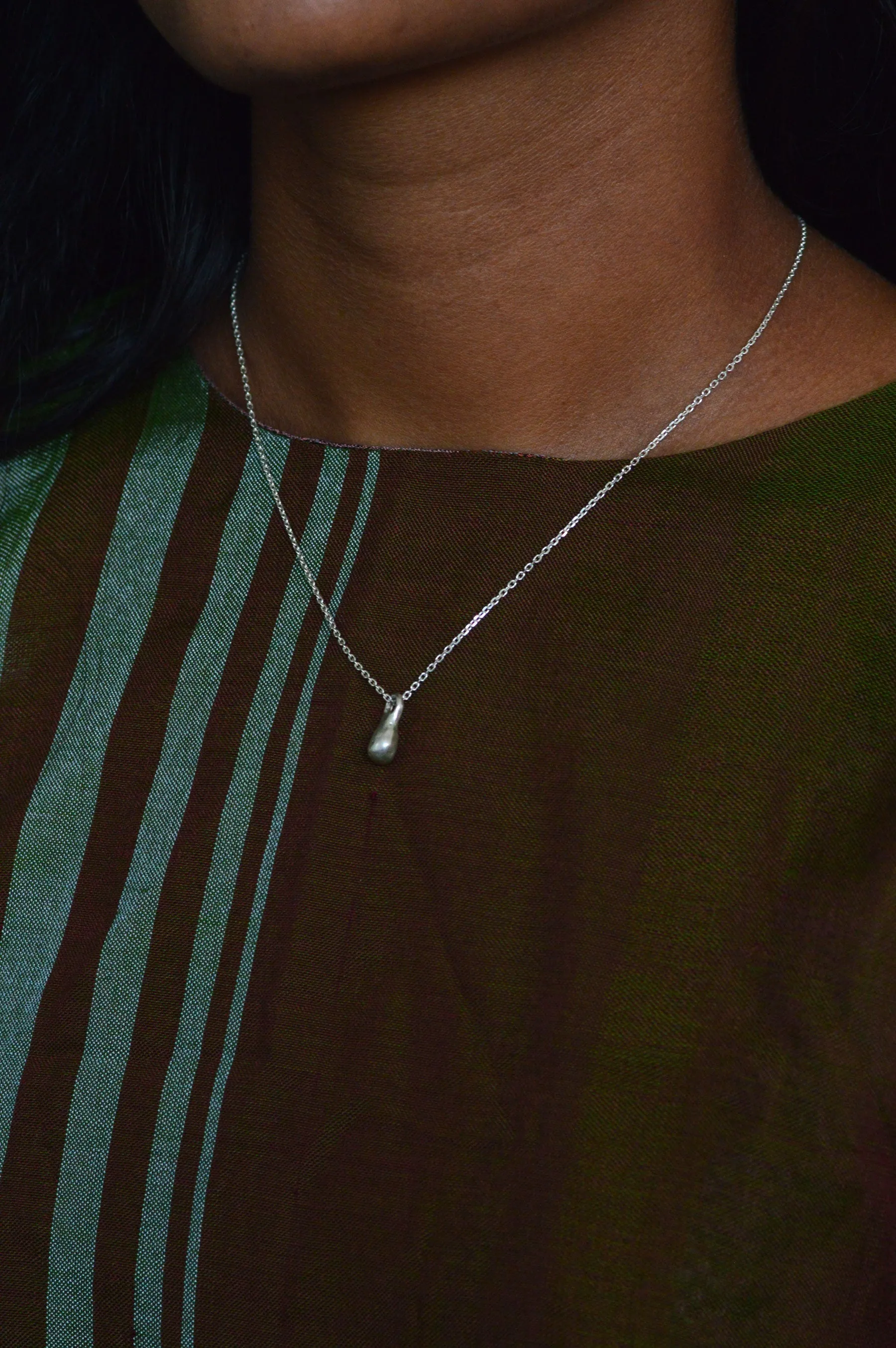 Bean Silver Pendant