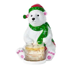 Beary Merry Jar Candle Holder