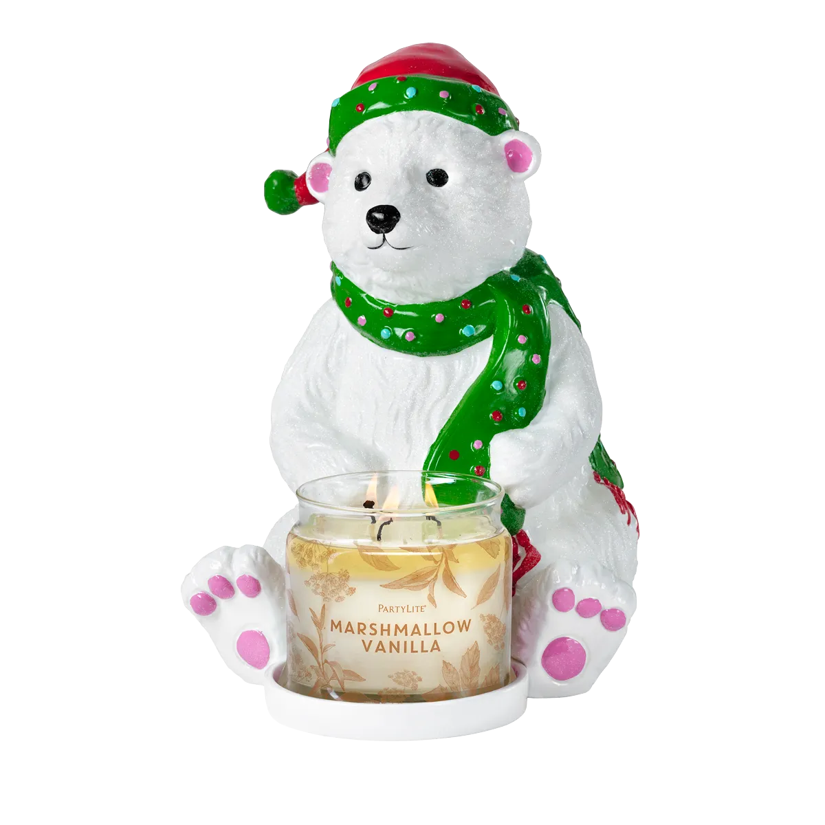 Beary Merry Jar Candle Holder
