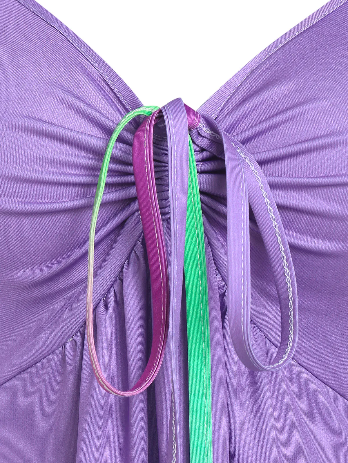 BerryBetty - Wipalo Casual Dress Plus Size Women Cinched Rainbow Color Ombre Slip Dress Spaghetti Strap Summer Sexy Party Dress Robe Femme