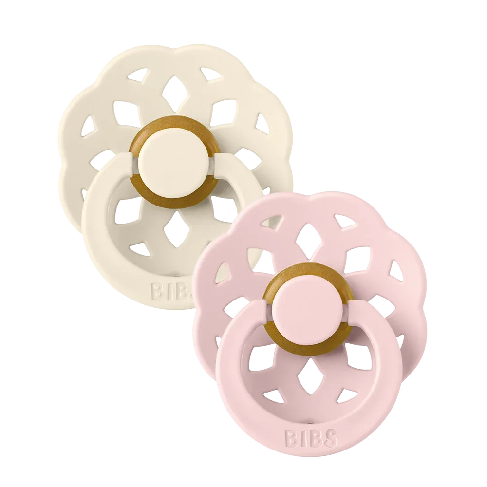 Bibs Boheme Latex Pacifiers - Ivory/Blossom (2 Pack)