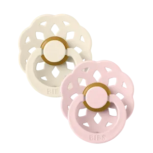 Bibs Boheme Latex Pacifiers - Ivory/Blossom (2 Pack)