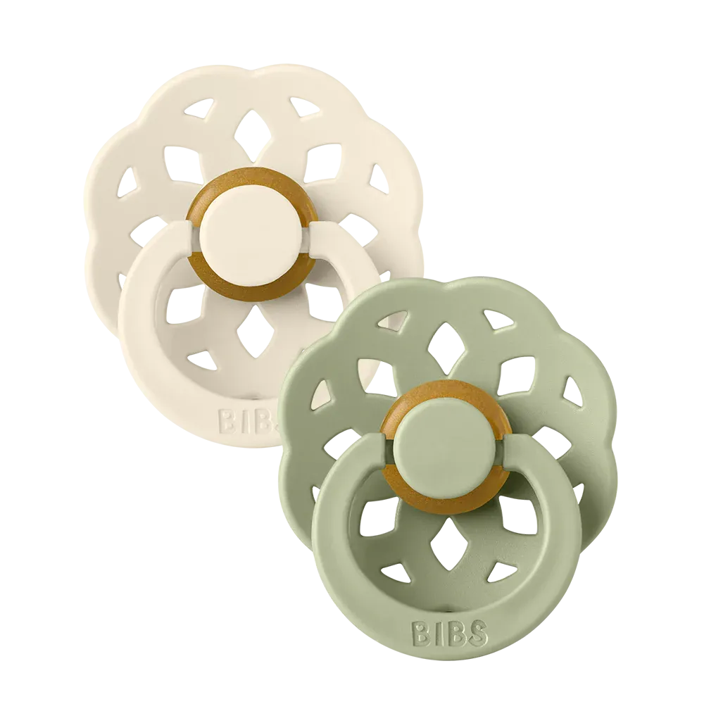 Bibs Boheme Latex Pacifiers - Ivory/Sage (2 Pack)