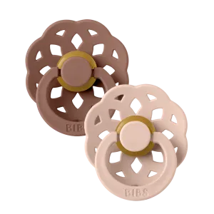 Bibs Boheme Latex Pacifiers - Woodchuck/Blush (2 Pack)
