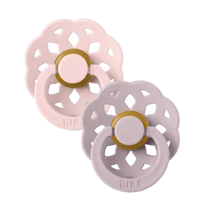 BIBS Boheme Pacifiers 2 Pack (Size 2) - Blossom/Dusky Lilac