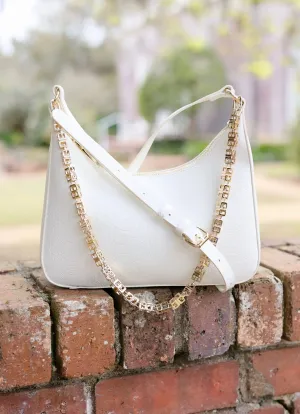 BILLIE CROSSBODY WITH CHAIN-CREAM