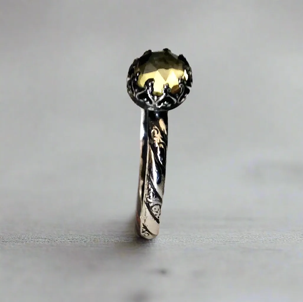 Birthstone Citrine Crown Ring - Simple Dream.